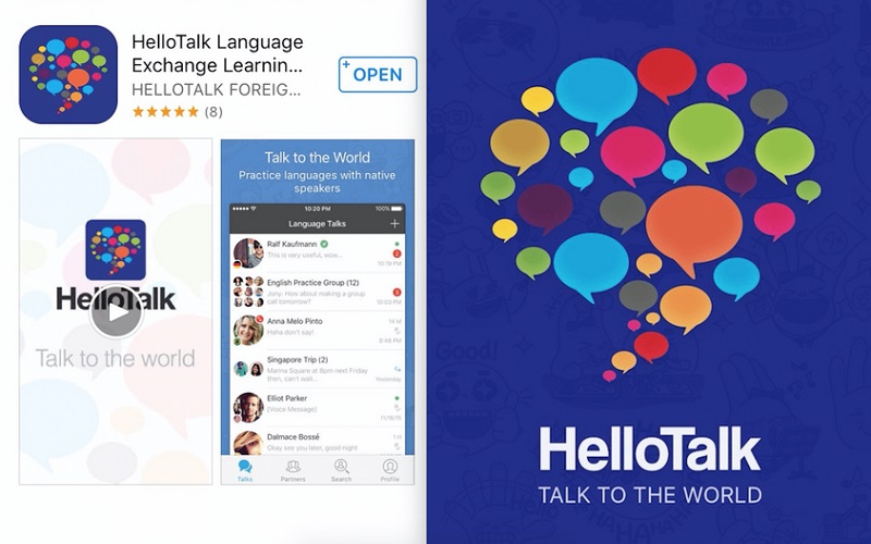 app ngoại ngữ Hellotalk 